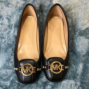 Michael Kors Black Leather Women's Flats